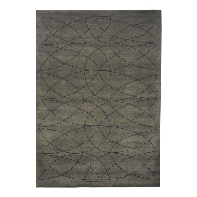 Akana LQ Handknotted Rug in Wool and Bamboo Silk by Kristiina Lassus For Sale - Image 4 of 4