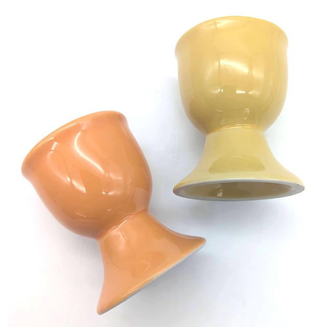 Mid-Century Modern 1970s Ceramic Egg Cups, Set of 4 For Sale - Image 3 of 11