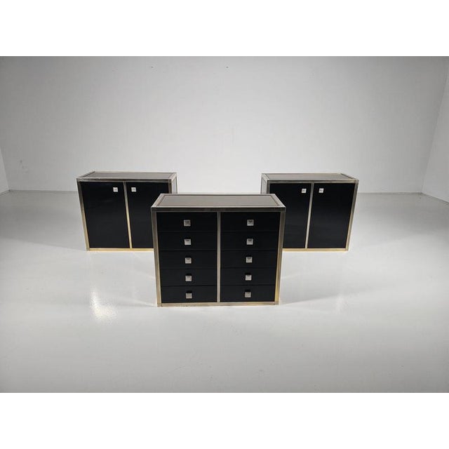 Black Lacquered Sideboard by Renato Zevi, 1970 For Sale - Image 11 of 14
