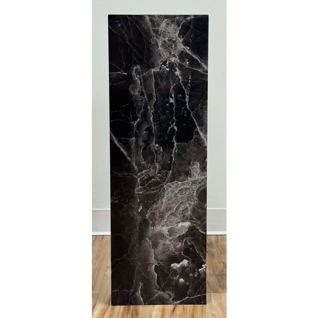 Vintage Faux Marble Pedestal Pinth Column For Sale - Image 4 of 8
