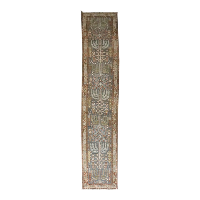 Willow Tree Antique Persian Tabriz Runner - 2'10" x 14'3" For Sale