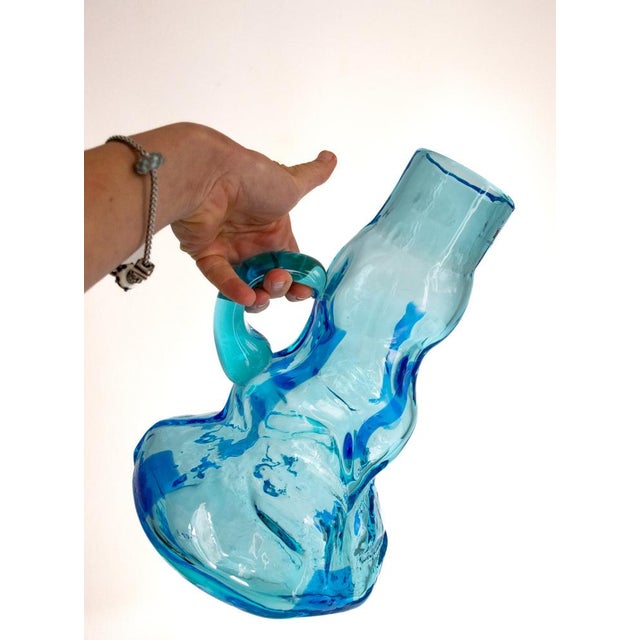 Fantastica bottiglia di Carlo Moretti in un favoloso colore Acquamare di moda negli anni 80. colore originale della...