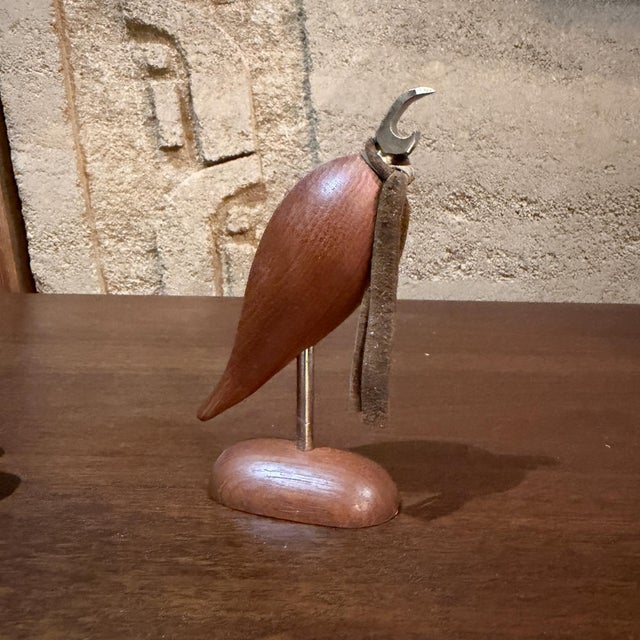 Wooden Bird Bottle Wine Opener Mid Century Modern Arne Basse For Sale - Image 10 of 11