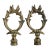 Bronze Tone Laurel Wreath Lamp Finials - A Matching Pair For Sale