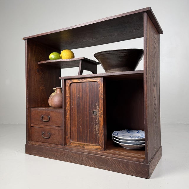 Wood Mid-Century Japanese Chadansu Tea Cabinet, 1920s For Sale - Image 7 of 14