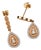 Late 20th Century 14K White Two Tone Gold Diamond Teardrop Dangle Earrings, Pair For Sale