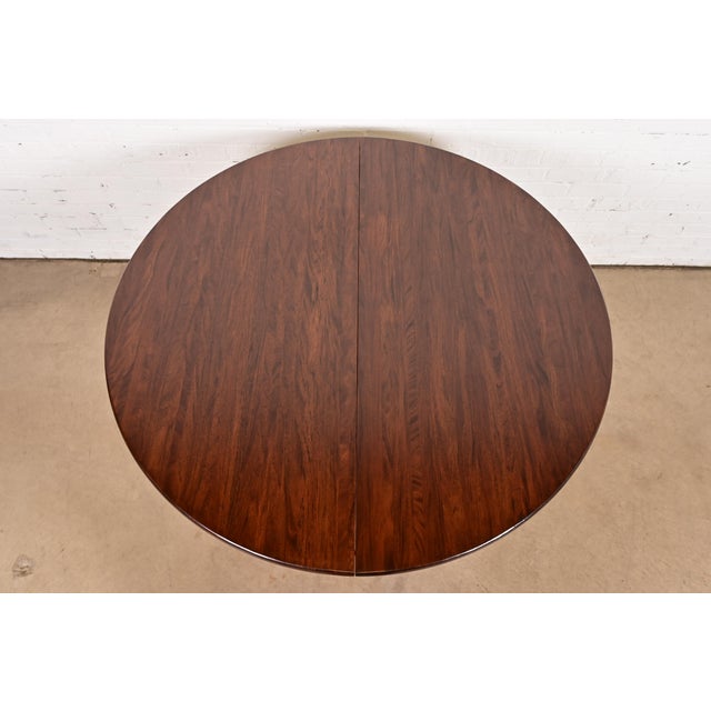 Skovby Danish Modern Sculpted Rosewood Extension Dining Table, Newly Refinished For Sale - Image 9 of 14