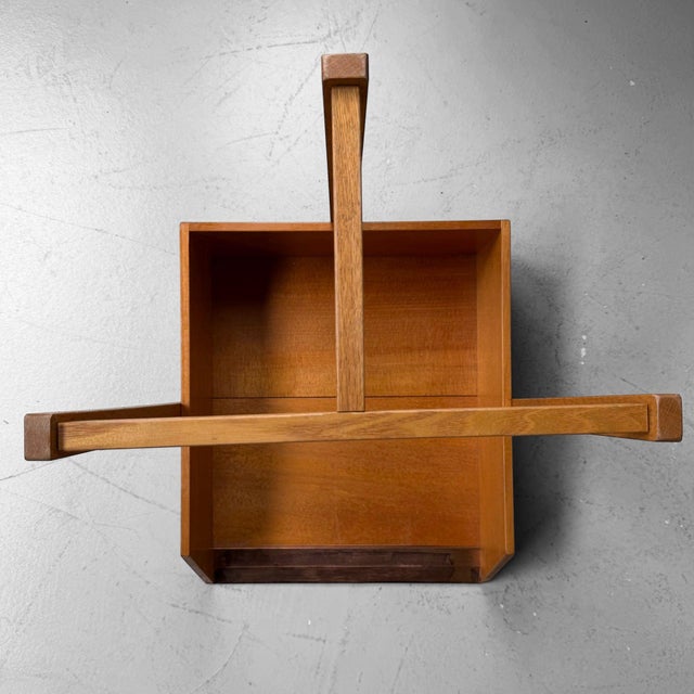 Wood Vintage Japanese Wooden Chiritori Dustpan with Copper Rim, 1960s For Sale - Image 7 of 14