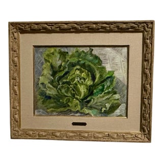 Original Oil Painting by Hollywood Legend Janet Gaynor Painting Is 11 X 16” Frame Is 19.5 X 23.5” For Sale