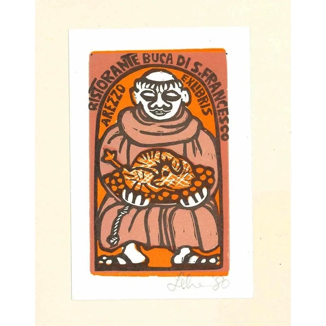 Ristorante Buca di S. Francesco Ex Libris is an original Contemporary Artwork realized in 1980s. Original Colored woodcut...