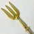 Antique Hollywood Regency English Baroque Brass and Silverplate Serving Fork. For Sale - Image 6 of 9