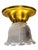 Lovely small light with pressed clear glass Holophane shade. The half and half design to scatter the light is rare. Light...