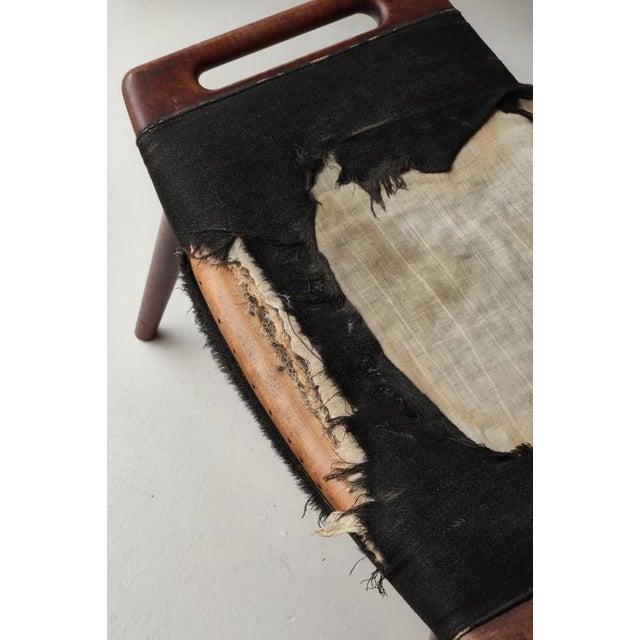 Set of Papa Bear AP-19 Chair and Ottoman in Teak attributed to Hans J. Wegner for S.P. Stolen, Denmark, 1950s For Sale - Image 13 of 18