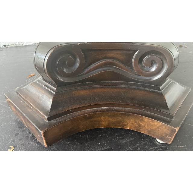 1970s Mastercraft Burlwood Expandable Dining Table — No Leaves Included For Sale - Image 13 of 15