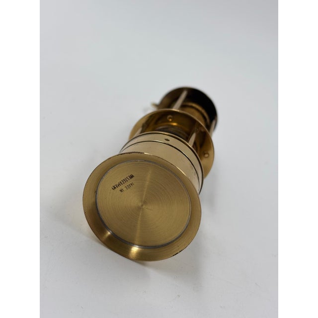 Gold Small West German Miners Lamp in Brass, 1940s For Sale - Image 8 of 13
