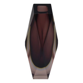 Sommerso Murano Vase by Flavio Poli for Seguso, 1960s For Sale