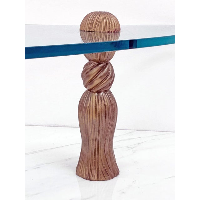 Mid-Century Modern Arthur Court Biomorphic Glass Tassel Coffee Table For Sale - Image 3 of 7