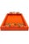 Equestrian Horse Bits Hermes Style Orange Glossy Glass Decorative Cocktail Tray For Sale In Chicago - Image 6 of 6