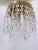 Vintage Italian Brass Upside Down Layered Cake Chandelier For Sale - Image 4 of 7