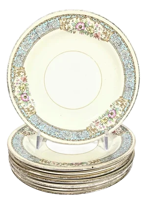 French Country Dessert Plates- Set of Eight