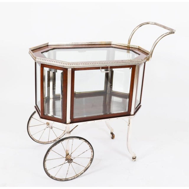 Antique Art Deco French Gilded Bar Cart, 1920s For Sale - Image 9 of 18