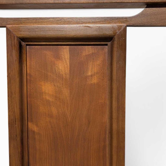 Vintage Full-Size Walnut Headboard and Footboard For Sale - Image 14 of 18
