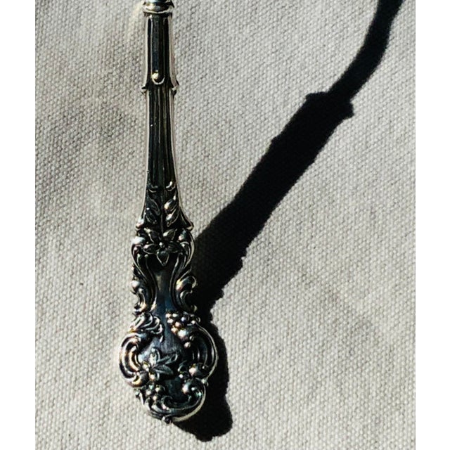 Large Antique Silver Plate Punch Bowl Ladle by f.b. Rogers, Baroque Handle For Sale - Image 4 of 12