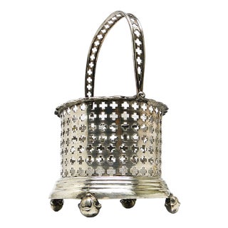 19th Century Silver Sugar Bowl, Denmark, 1860 For Sale