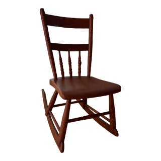 19th Century American Country Half-Spindle Sewing Chair For Sale