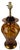 Metal Vintage Tortoiseshell Art Glass Table Lamp For Sale - Image 7 of 11