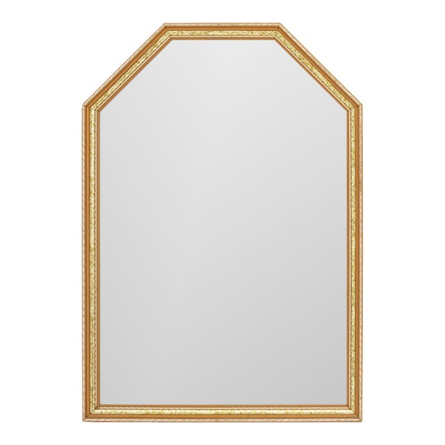 Hollywood Regency Giltwood Beveled Mirror For Sale