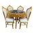 Luxurious Italian Baroque Rococo Dining Set With White Leather and Gold Leaf – 5-Piece Collection For Sale - Image 12 of 12
