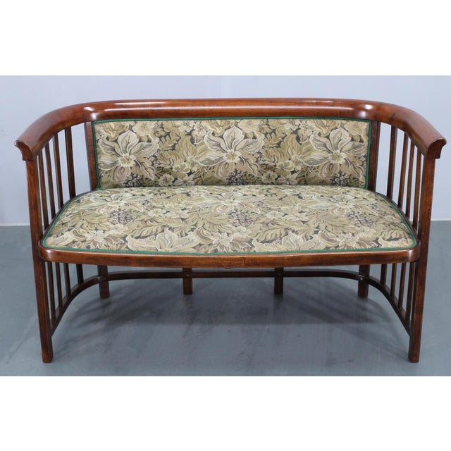 Art Nouveau Fledermaus Sofa attributed to Josef Hoffmann, 1960s For Sale - Image 3 of 18