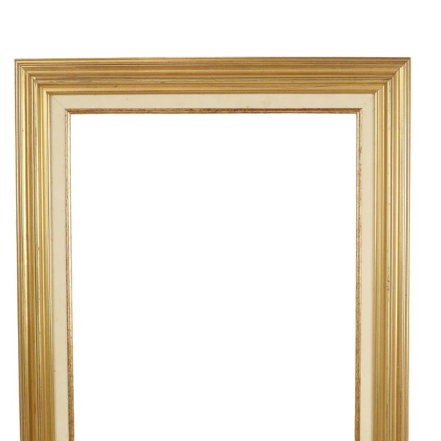 Beautiful gold-finished pine frame; a high-quality, classic-style frame from the late 20th century. A great-sized frame...