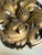 Antique Gilt Brass Acanthus Leaf Rosette Medallion Threaded Architectural Mount Finial For Sale - Image 4 of 10