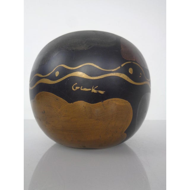 Studio Ceramic Ball Vase, Germany, 1970s For Sale - Image 6 of 18