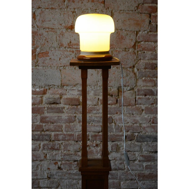 Mid-Century Modern Table Lamp in Ceramic and Glass, Czech, 1960s For Sale - Image 6 of 8