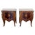 Early 20th Century French Louis XV Marquetry Marble-Top Nightstand or Side Tables, A Pair For Sale - Image 15 of 18