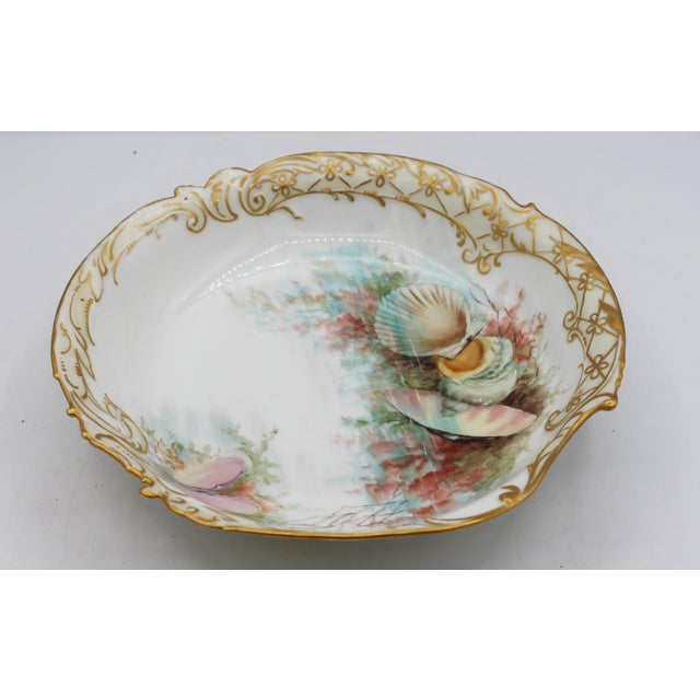 1891-1911 French Limoges Porcelain Shell Form Bowl For Sale - Image 10 of 10