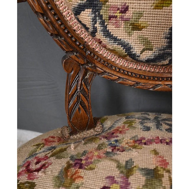 Louis XVI Style Beechwood Armchairs, Early 20th Century, Set of 2 For Sale - Image 12 of 18