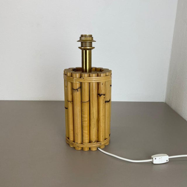 Hollywood Regency Bamboo Tiki Table Light, Italy, 1970s For Sale - Image 15 of 18
