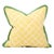 Cheerful Madcap Cottage Trellis pattern pillows - Yellow "Cove End Daffodil" pattern with green linen back and green...