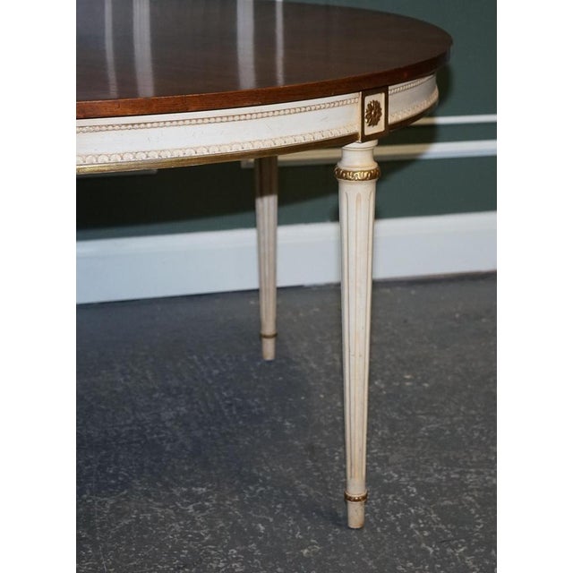 Extendable Dining Table in Cherrywood and Hand-Painted Gilt Wood from Kindel Furniture For Sale - Image 11 of 18