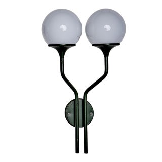 Wall Sconce with Two Globes by Goffredo Reggiani for Lampadari Reggiani, 1960s For Sale