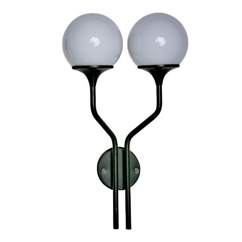 Wall Sconce with Two Globes by Goffredo Reggiani for Lampadari Reggiani, 1960s For Sale
