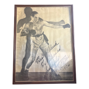 1930s Large Autographed Photograph of Max Baer