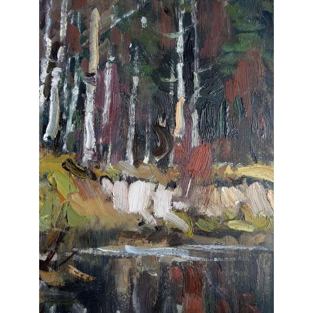 Edgars Vinters, Autumn, 1967, Oil on Cardboard For Sale - Image 3 of 4