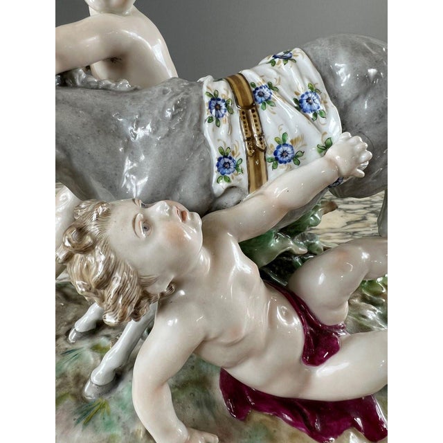 Large 20th Century Capodimonte Porcelain Figurine, 1890s For Sale - Image 12 of 13