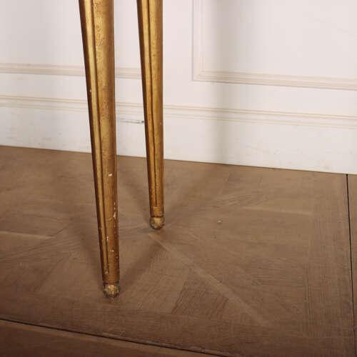 Wood English Marble Topped Console Table For Sale - Image 7 of 12