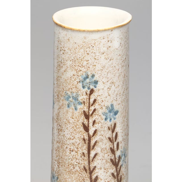 1980s Andersen Design Tall Stoneware Wildflower Pottery Vase For Sale - Image 5 of 9